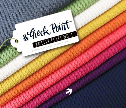 Bio Strick - Knitty Plait No. 1 - viola - Check Point - Hamburger Liebe